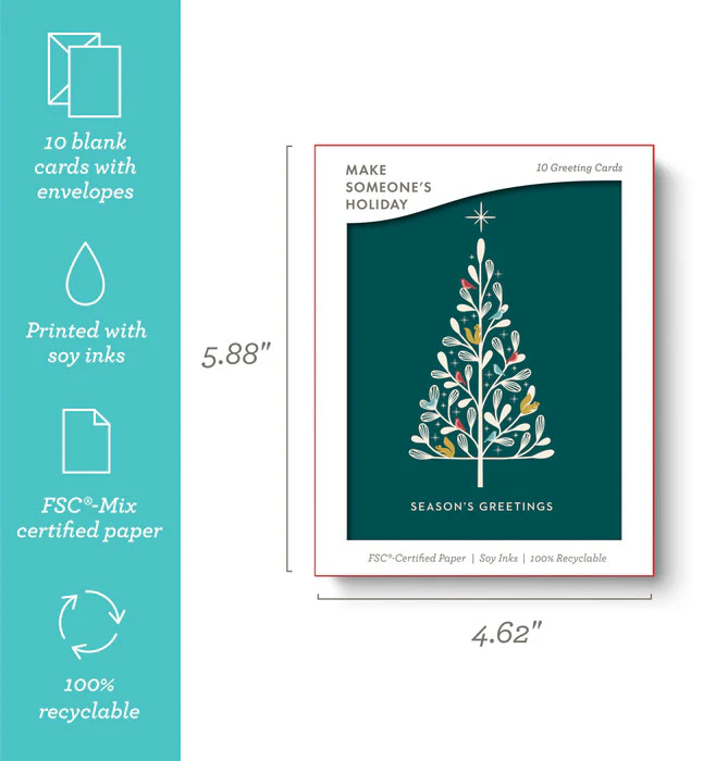 Holiday Tree: Season’s Greetings Note Cards - Image 2