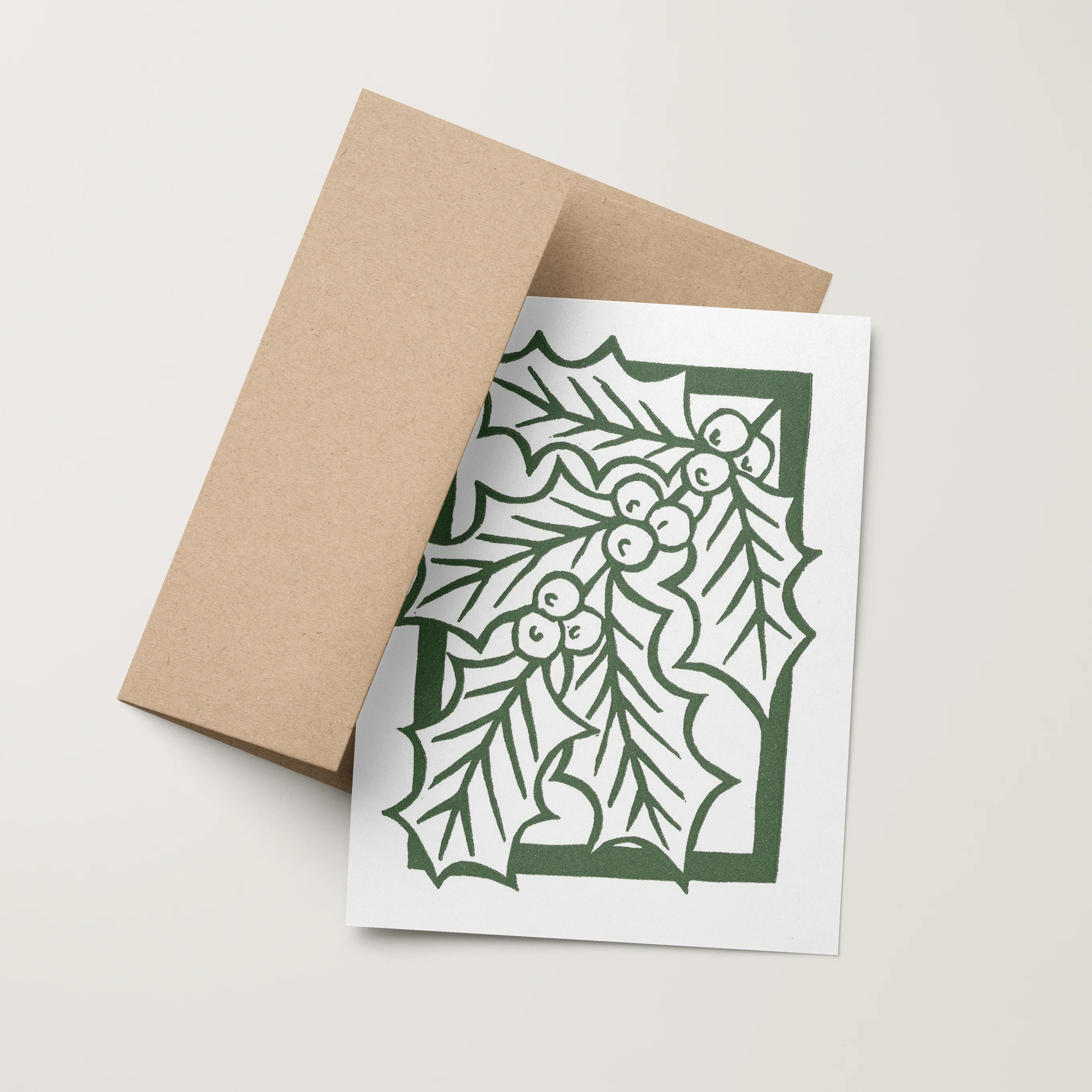 Holly Branch Card - Image 2