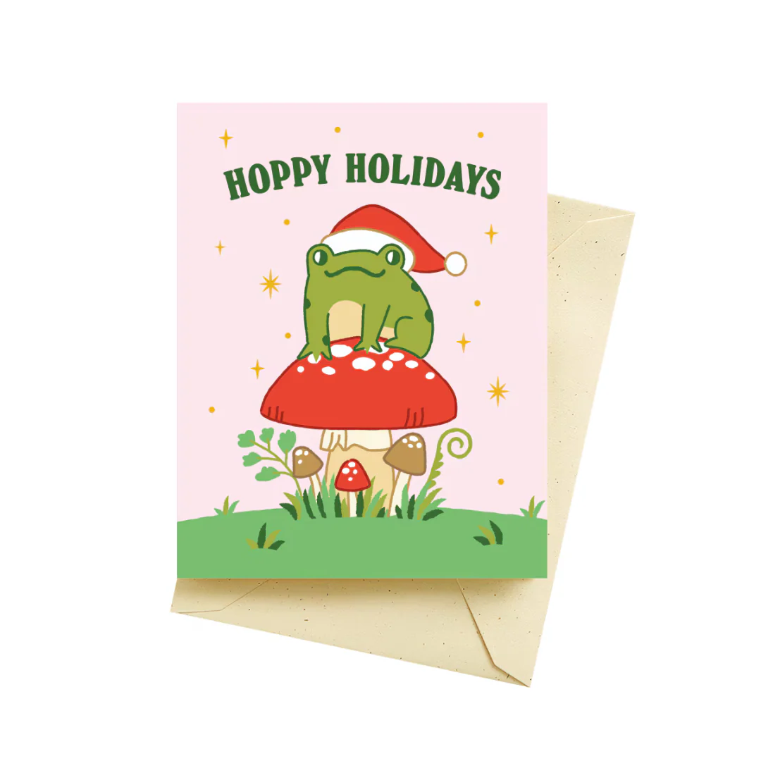 Hoppy Frog Holiday Card