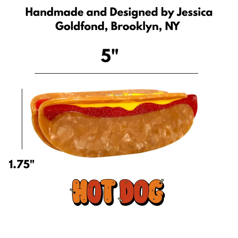Hot Dog Hair Claw Clip - Image 3