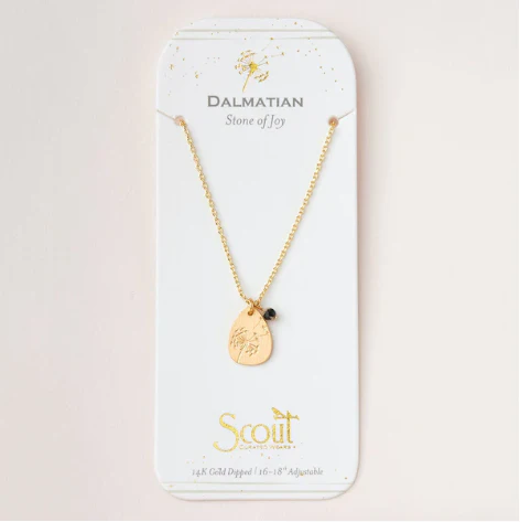 Intention Charm Necklace - Dalmatian / Gold - Image 3