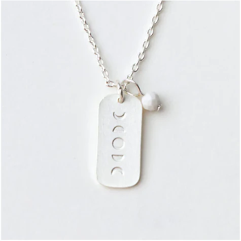 Intention Charm Necklace - Howlite / Silver