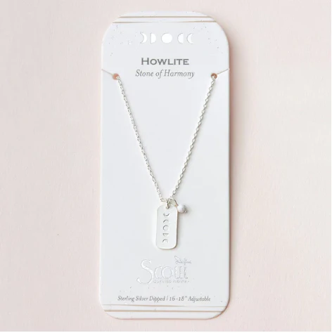 Intention Charm Necklace - Howlite / Silver - Image 3