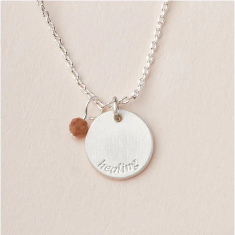 Intention Charm Necklace - Tourmaline / Silver - Image 2