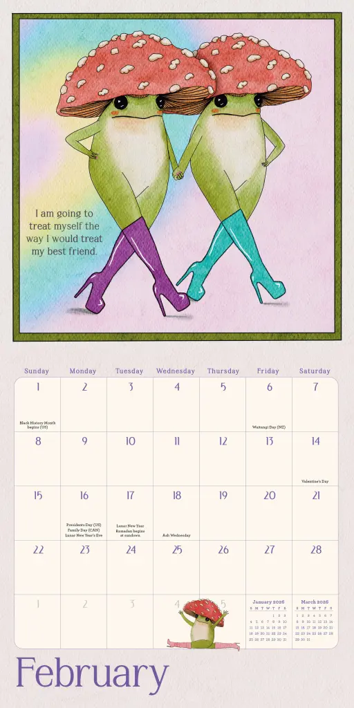 Little Frog's Guide to Self Care 2026 Mini Calendar - Image 3
