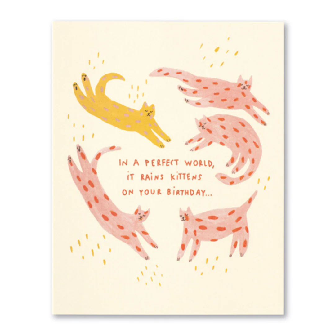 LM Card - In a perfect world, it rains kittens (BB)