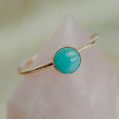 Medium Amazonite Ring Goldfill - Image 2