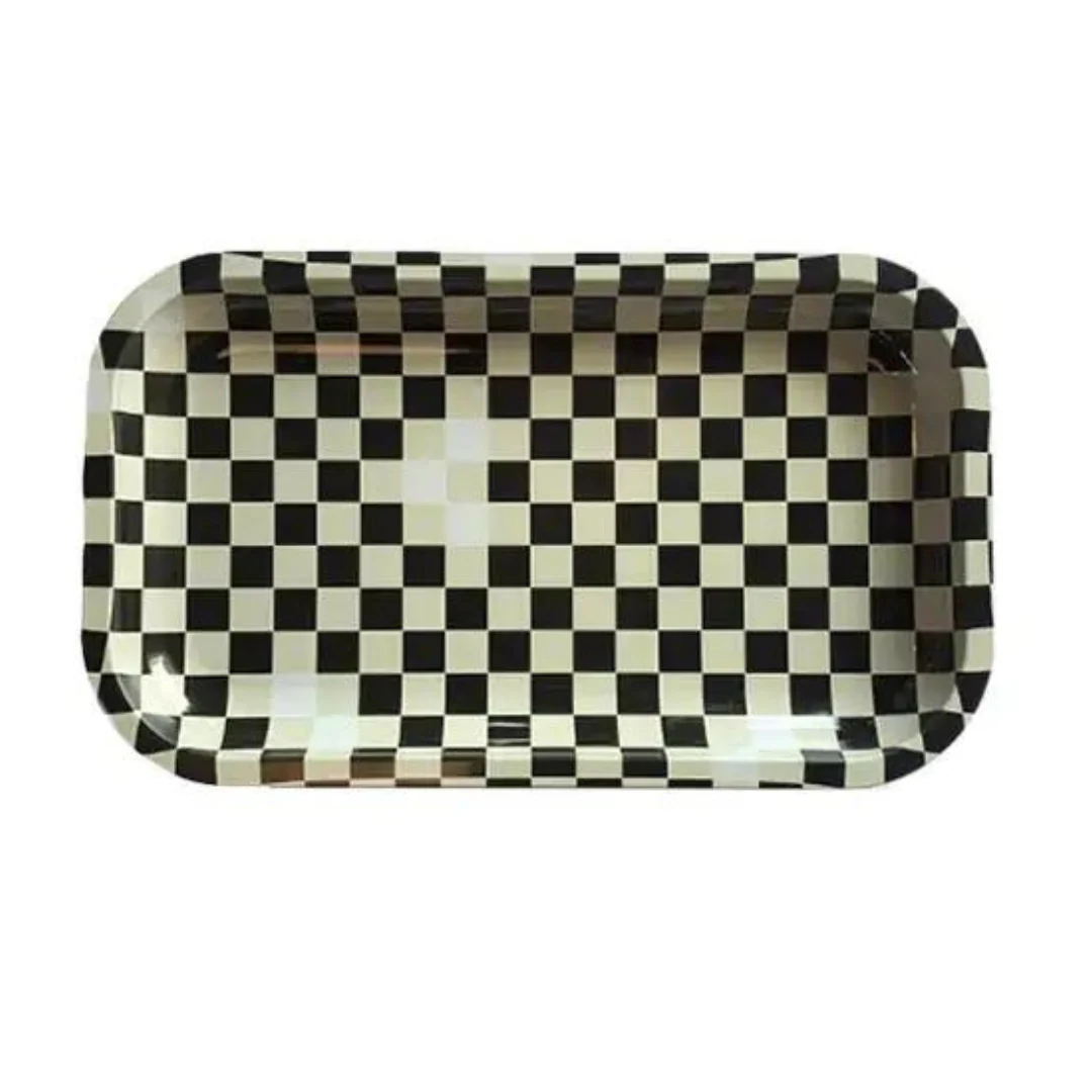 Golden Gems Medium Tray - Black & White Checker
