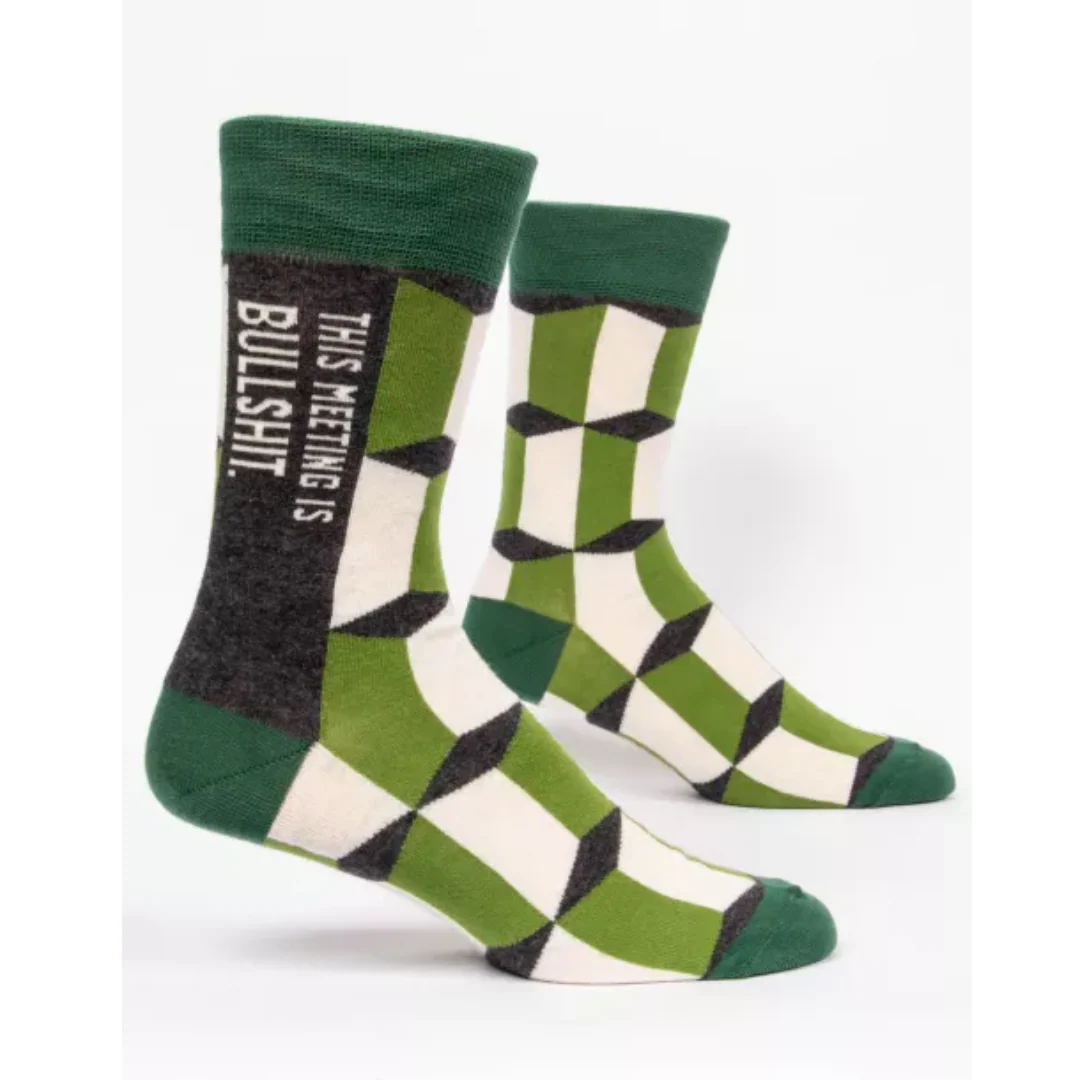 Meeting is Bullshit Mens Crew Socks