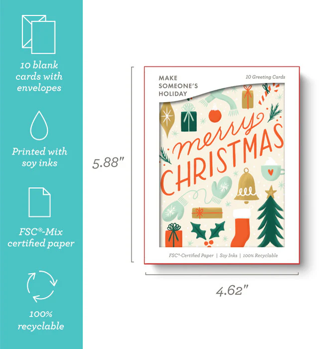 Merry Baubles: Merry Christmas Note Cards - Image 2