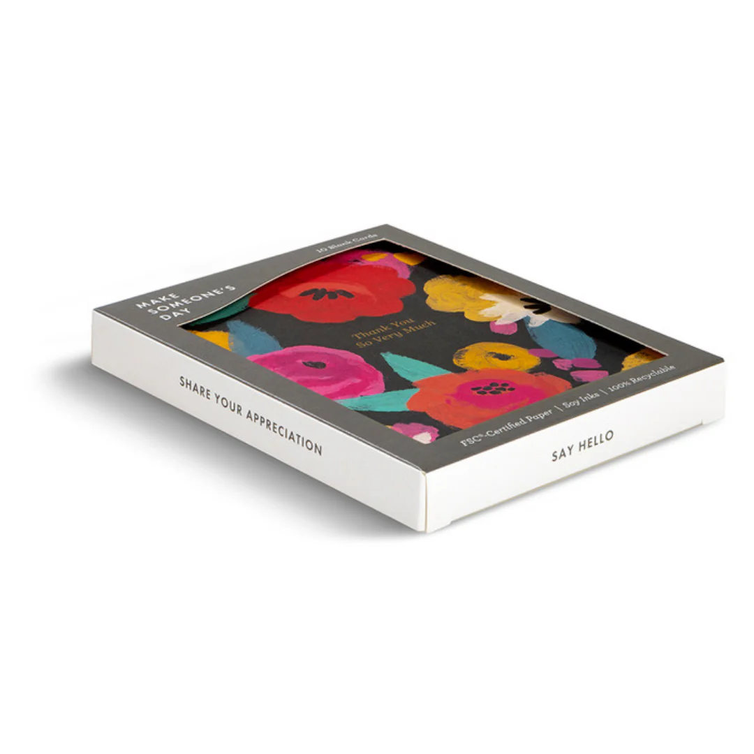 Midnight Blooms Blank Thank You Note Cards - Image 4