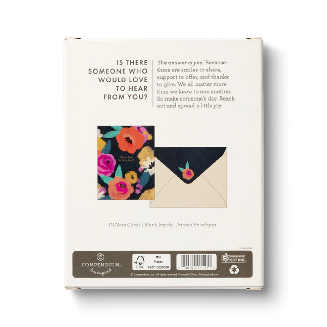Midnight Blooms Blank Thank You Note Cards - Image 5