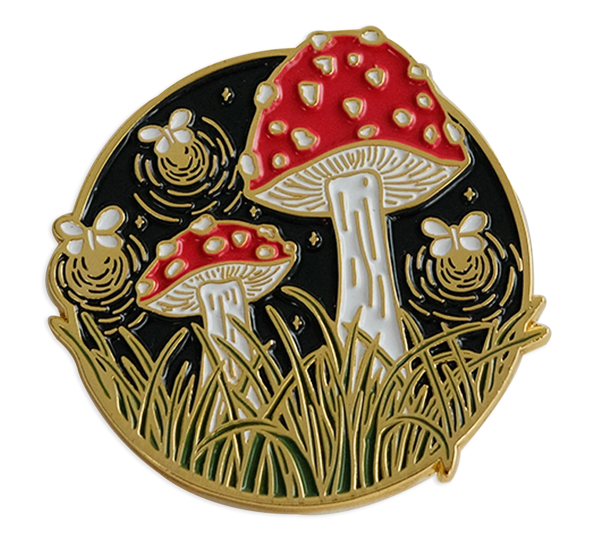 Midnight Mushroom Enamel Pin - Coxswain Press