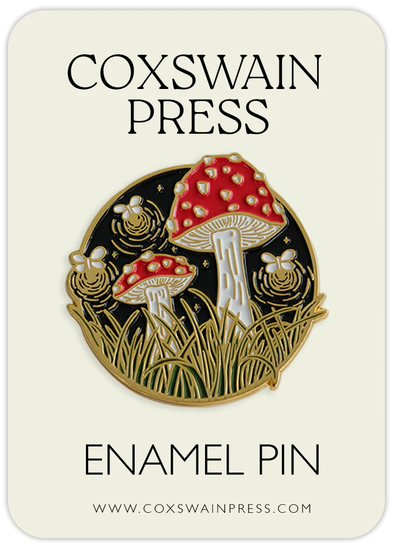Midnight Mushroom Enamel Pin - Coxswain Press - Image 2