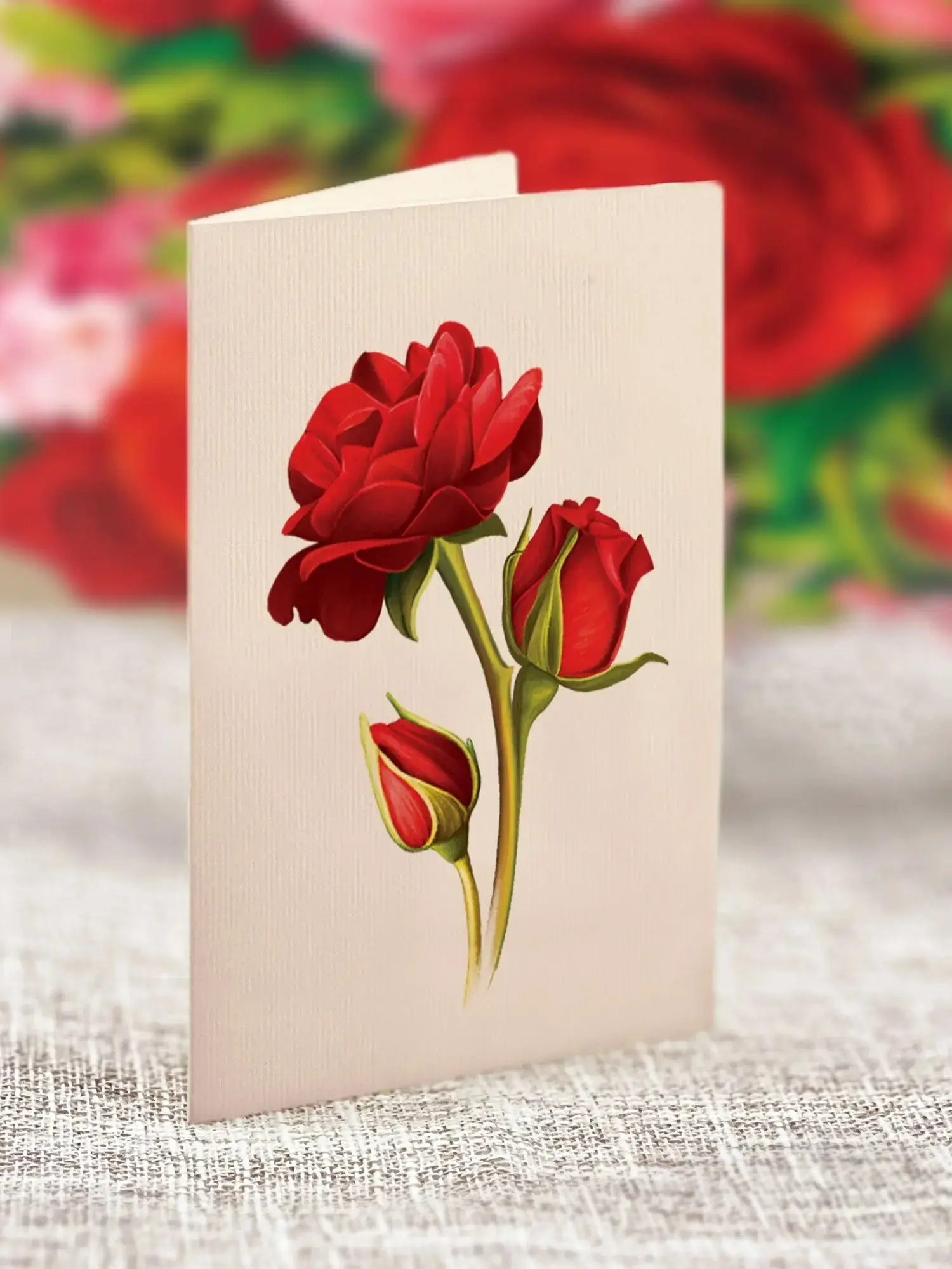 Mini Blooming Roses Pop-Up Card - Image 2