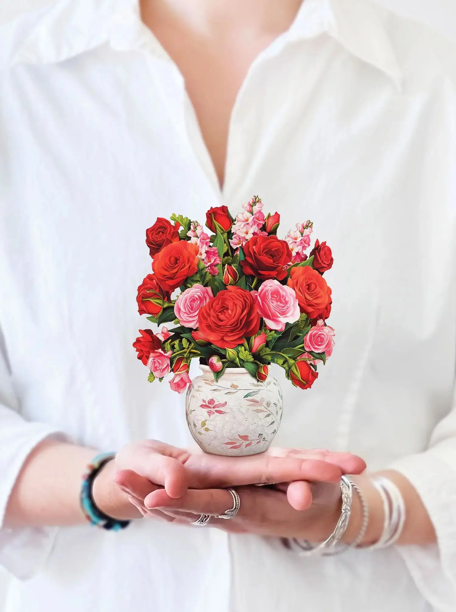 Mini Blooming Roses Pop-Up Card - Image 3