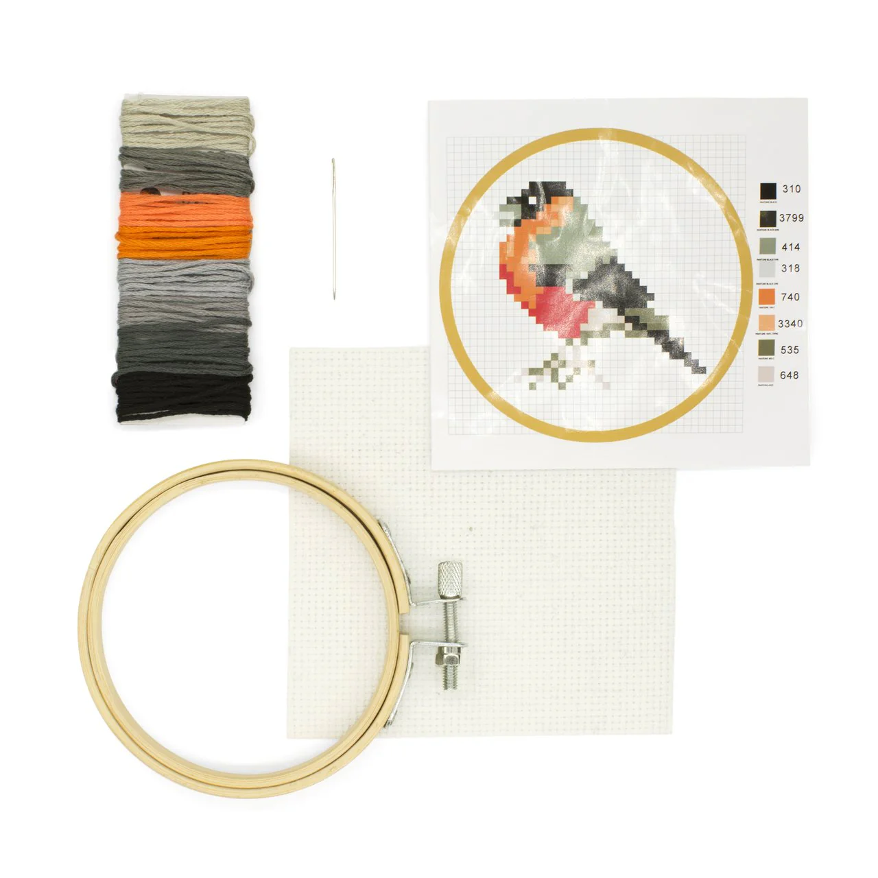 Bird - Mini Cross Stitch Embroidery Kit - Image 2