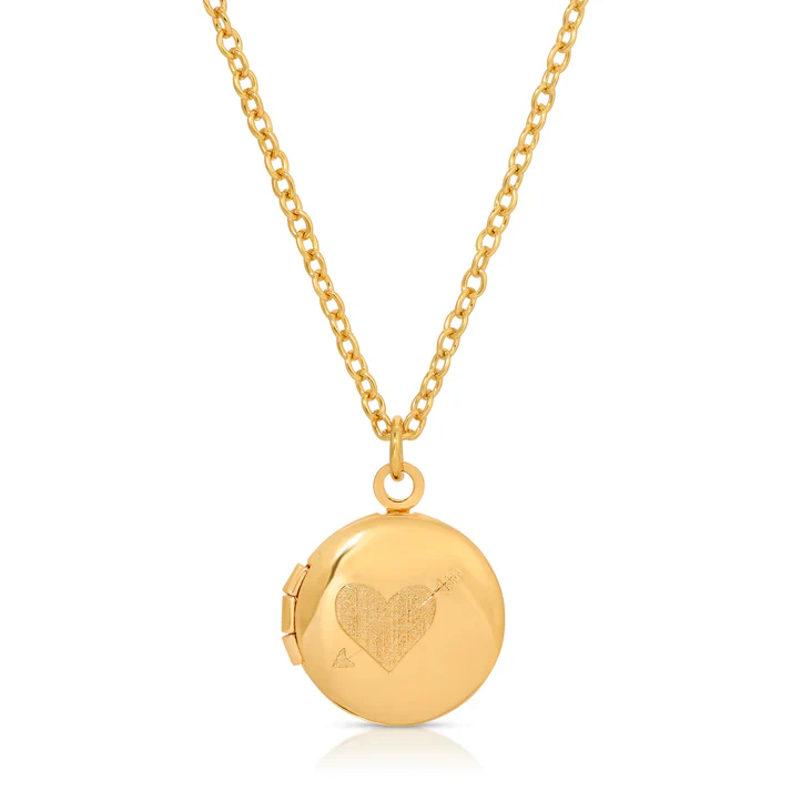 Mini Engraved Locket - Heart - Image 2