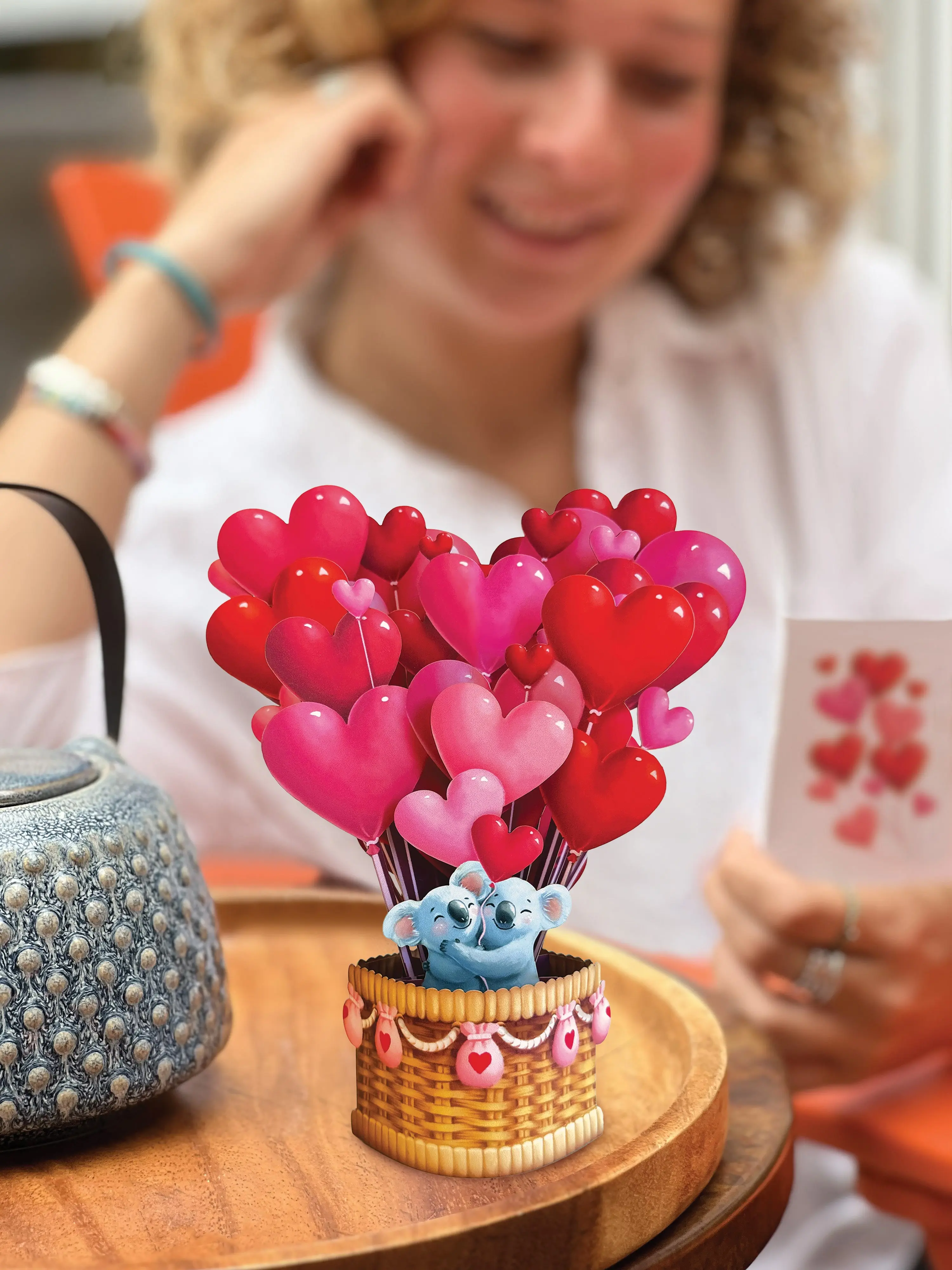 Mini Heart Balloons Pop-Up Card - Image 3