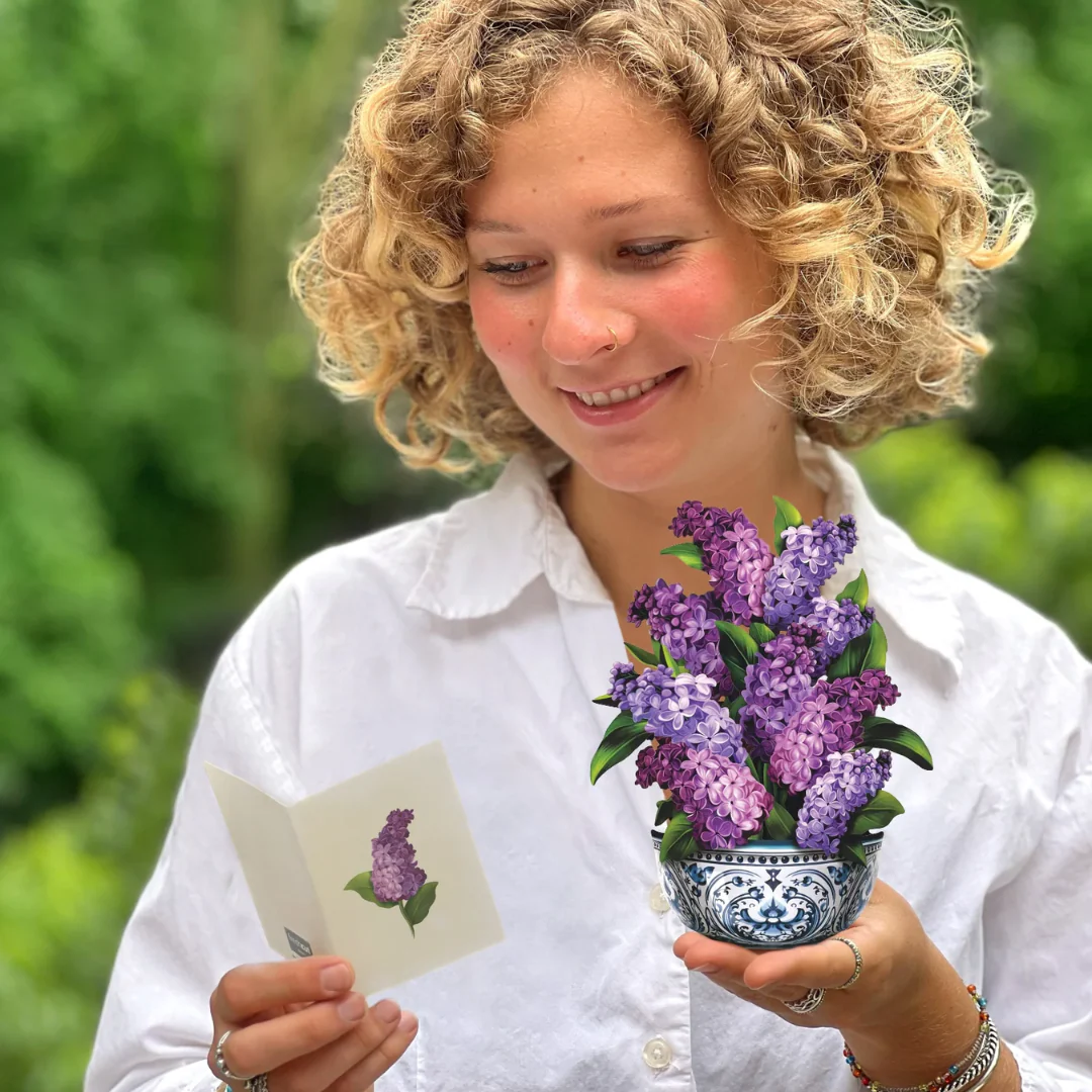 Mini Garden Lilac Pop-Up Card - Image 2
