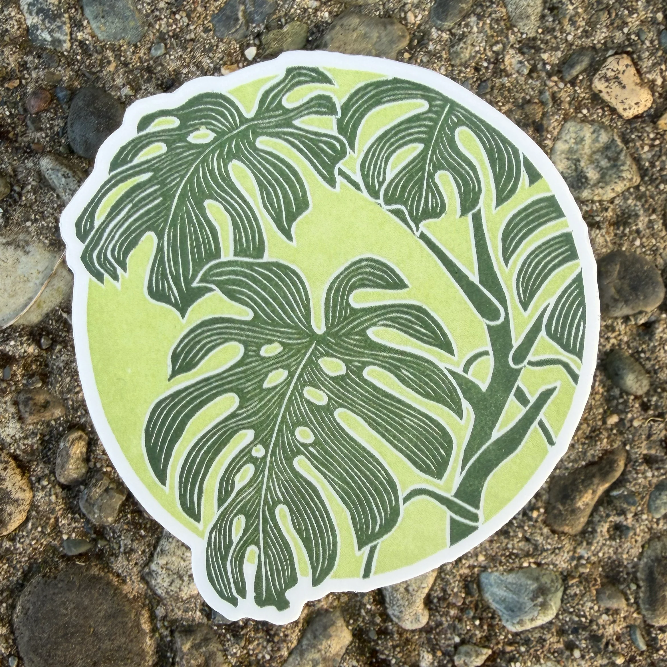 Monstera Leaf II Vinyl Sticker - Image 2