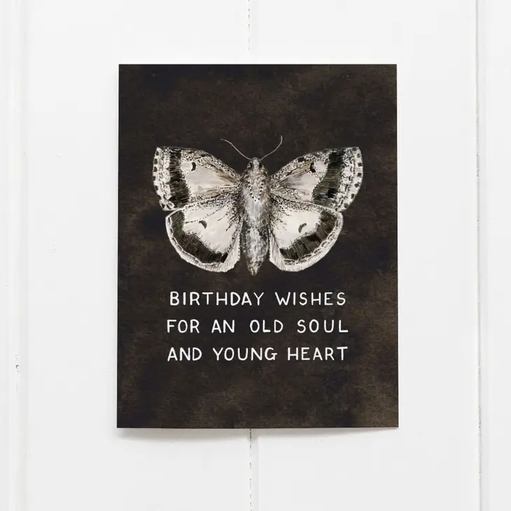 Moth Birthday Wishes-  Birthday Card - Image 2
