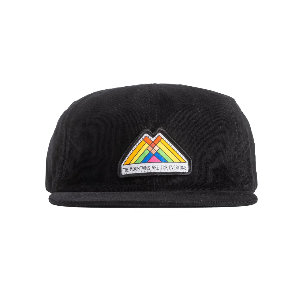 Mountains are for Everyone Corduroy Cap - Black