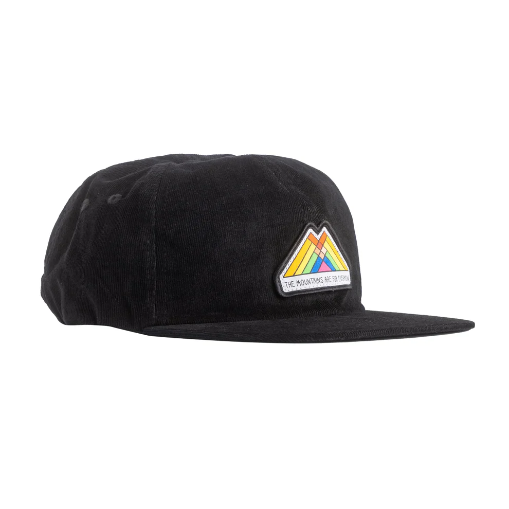 Mountains are for Everyone Corduroy Cap - Black - Image 2