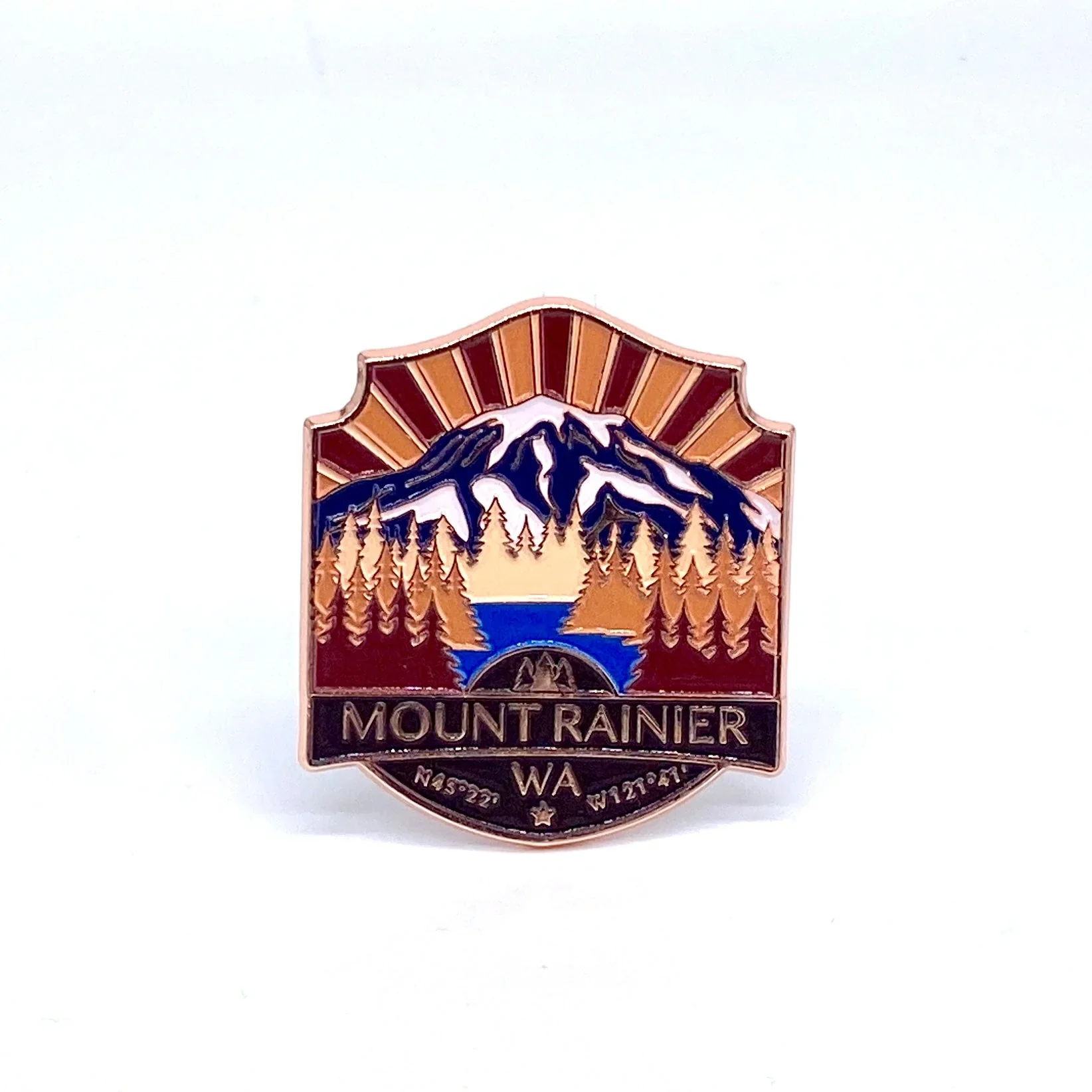 Mt. Rainier Enamel Magnet