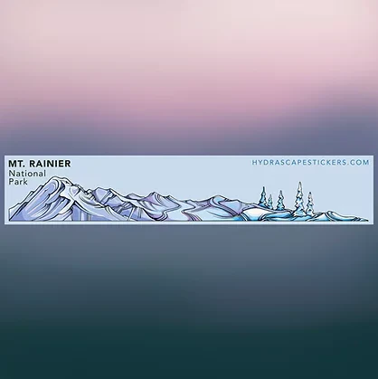 Hydrascape Miniscape Sticker - Mt Rainier