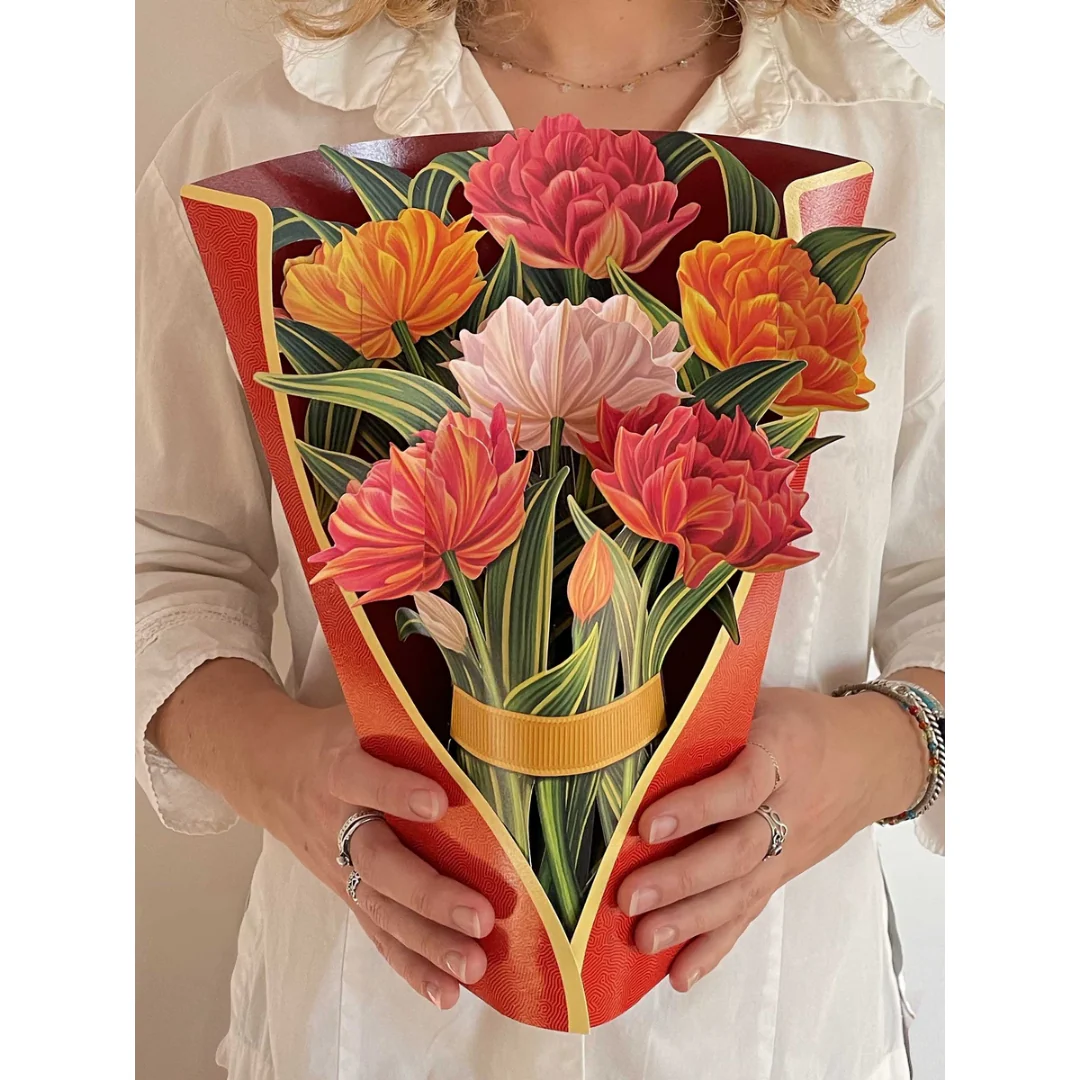 Murillo Tulips Fresh Cut Paper Card - Image 5