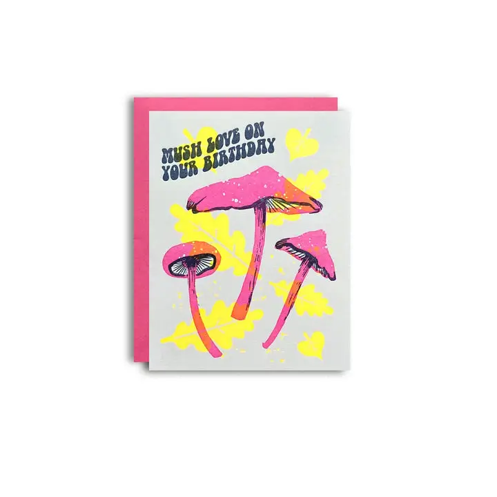Mushroom Love Birthday Card
