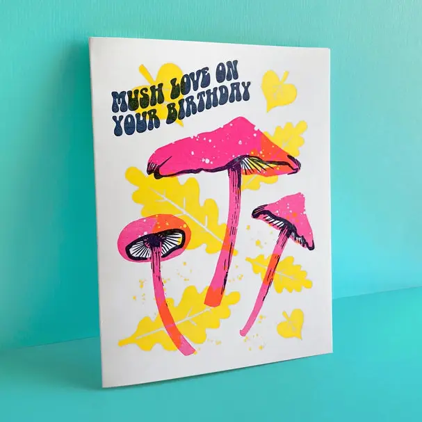 Mushroom Love Birthday Card - Image 2