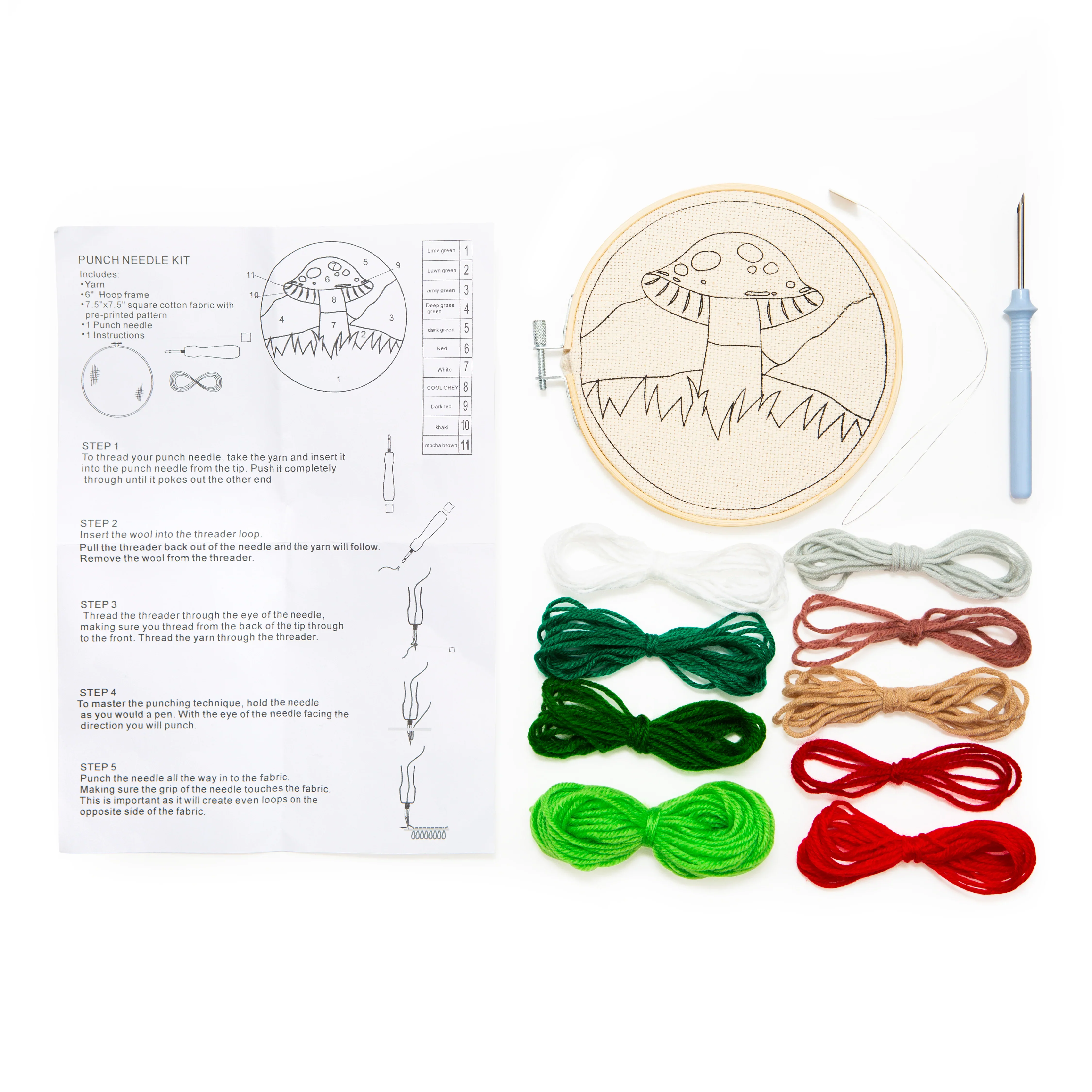 Mushroom Punch Needle Kit - Image 2