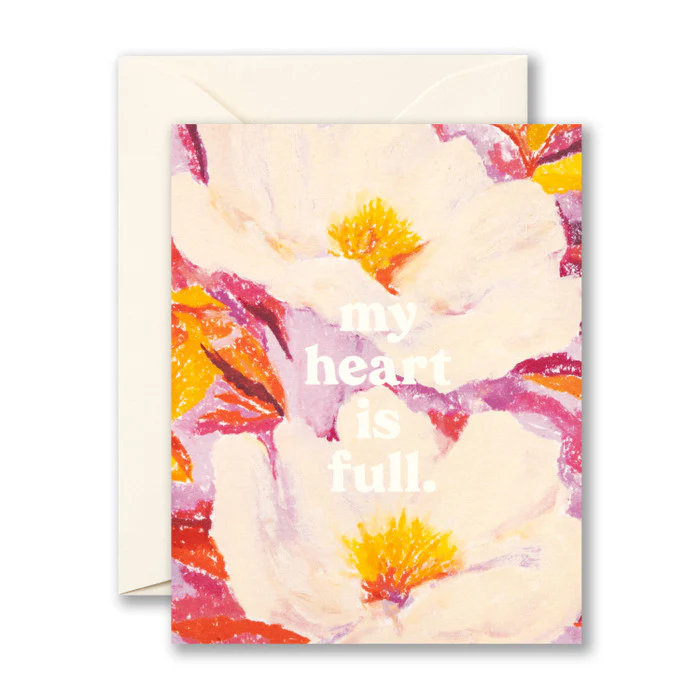 My heart is full - Thank You Card