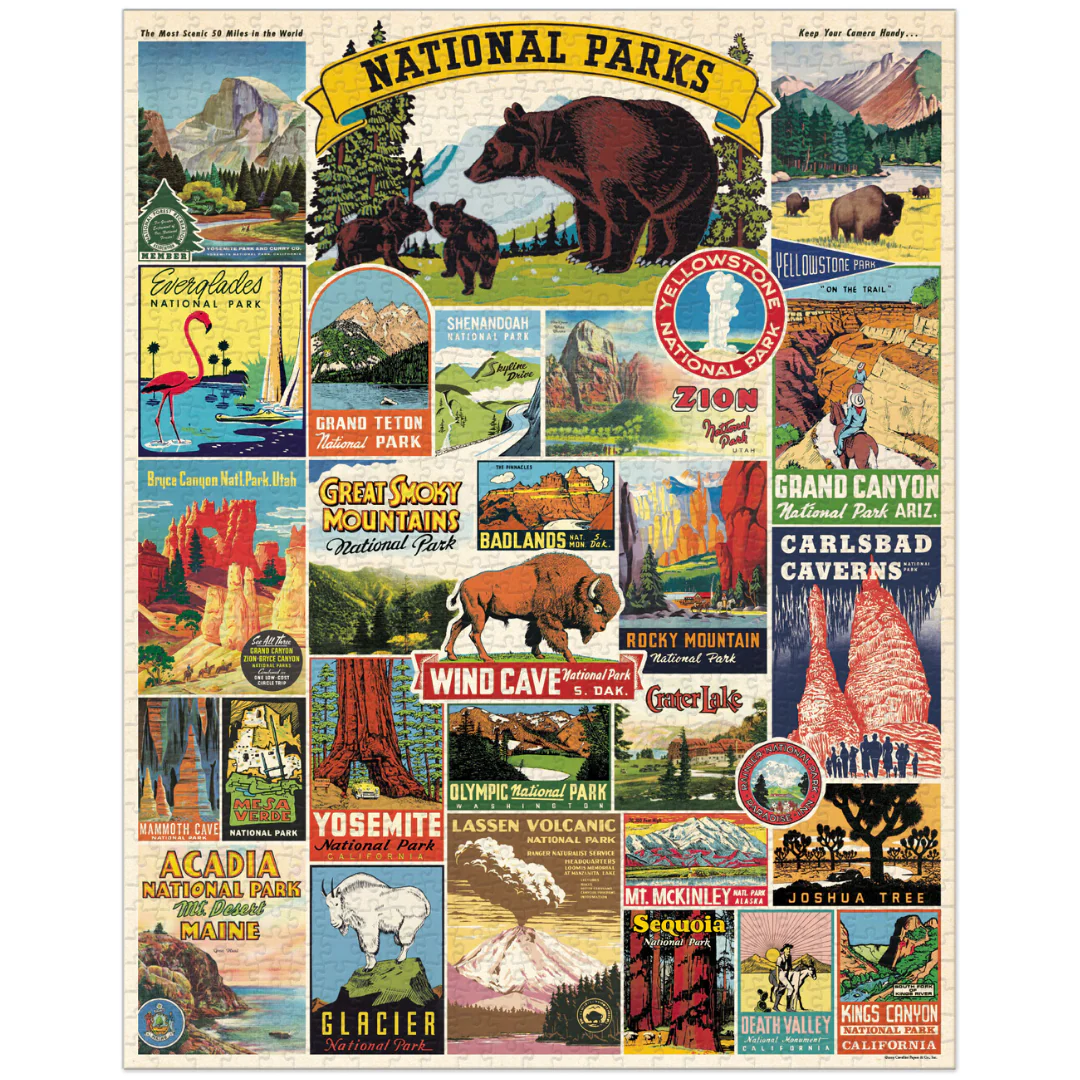 Cavallini & Co. 1000 Piece Puzzle - National Parks - Image 2