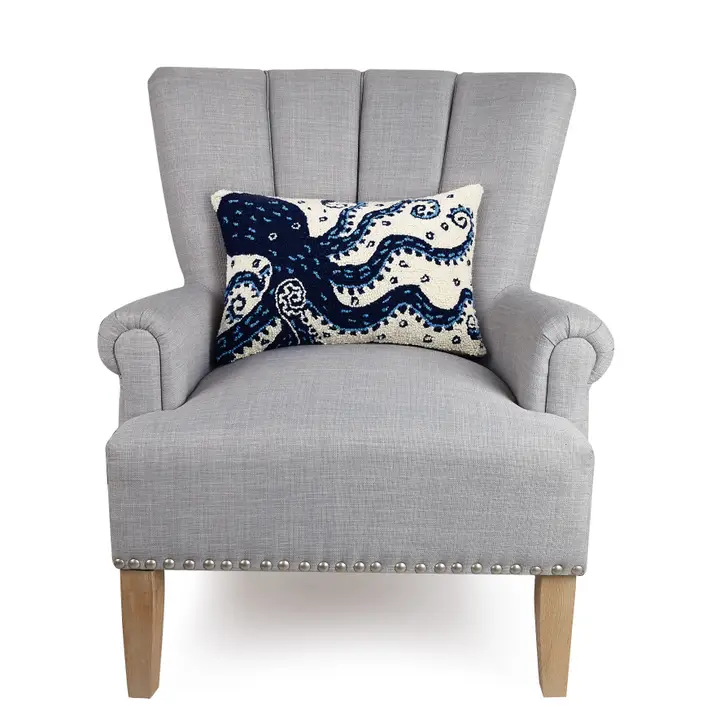Navy Octopus Hook Pillow - Image 2
