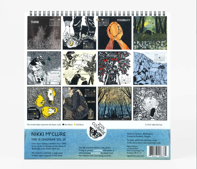 Nikki McClure: Courage - 2026 Wall Calendar - Image 2