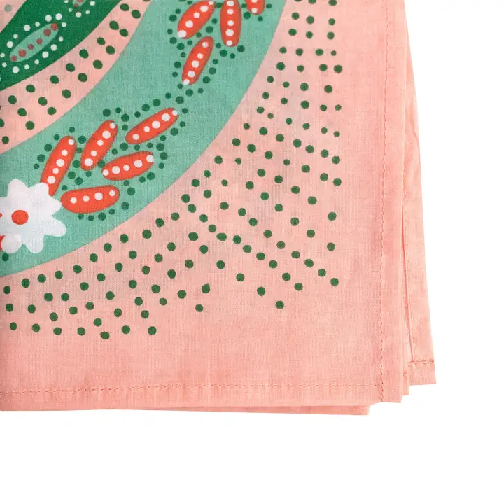 No. 069 Snakes Pink Bandana - Image 3