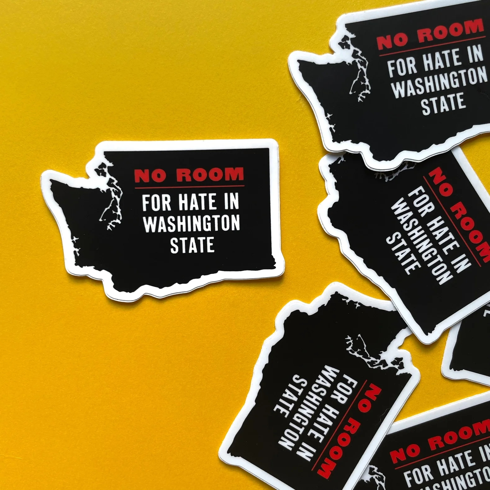 No Room for Hate in Washington State Sticker - Image 2