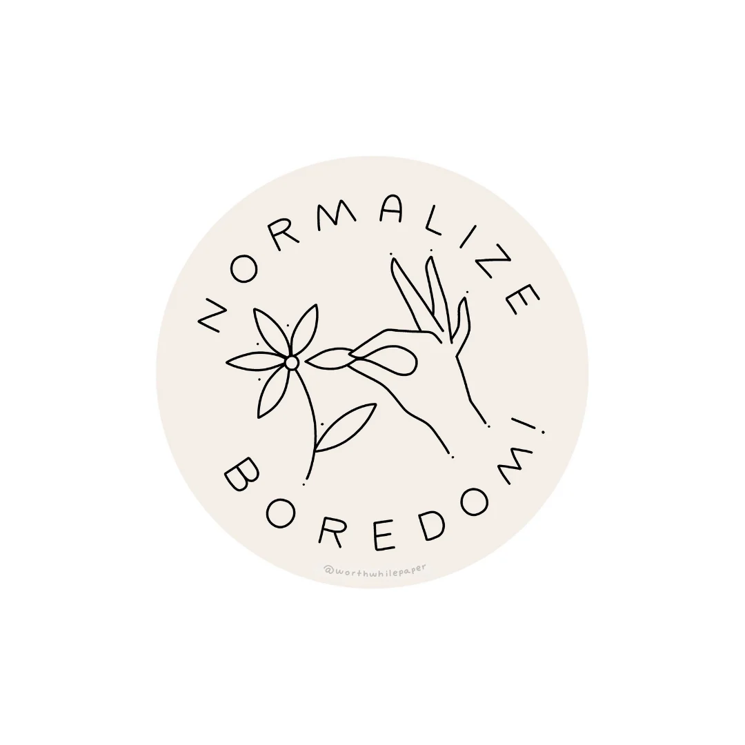 Normalize Boredom Die Cut Sticker
