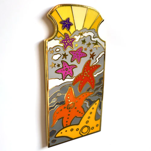 Ochre Sea Stars Enamel Pin - Image 3