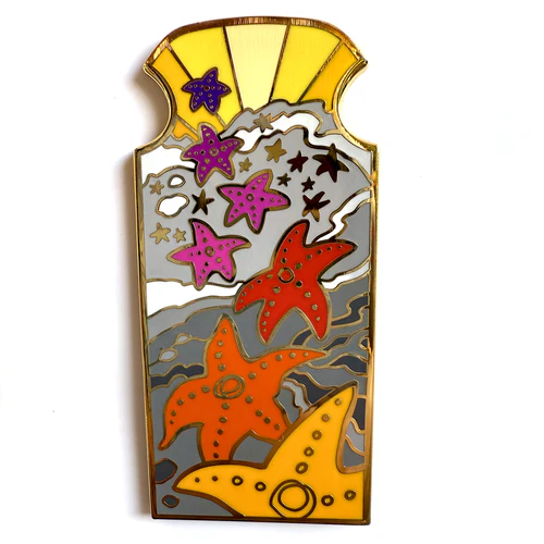 Ochre Sea Stars Enamel Pin - Image 4