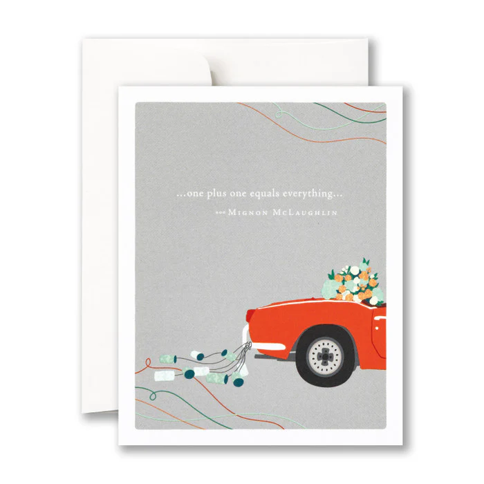 One plus one equals everything - Wedding Card