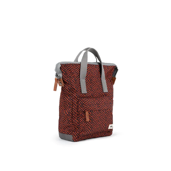 ORI Bantry B Sustainable Backpack - Ginger Snake Print (Canvas) - Small - Image 2