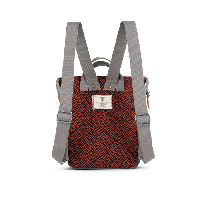 ORI Bantry B Sustainable Backpack - Ginger Snake Print (Canvas) - Small - Image 3