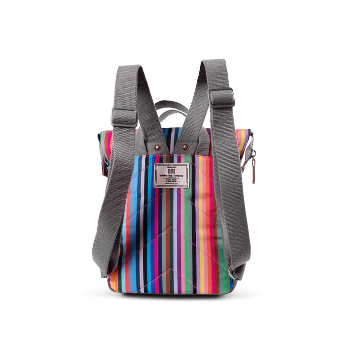 ORI Bantry B Sustainable Backpack - Multi Stripe (Canvas) - Small - Image 3