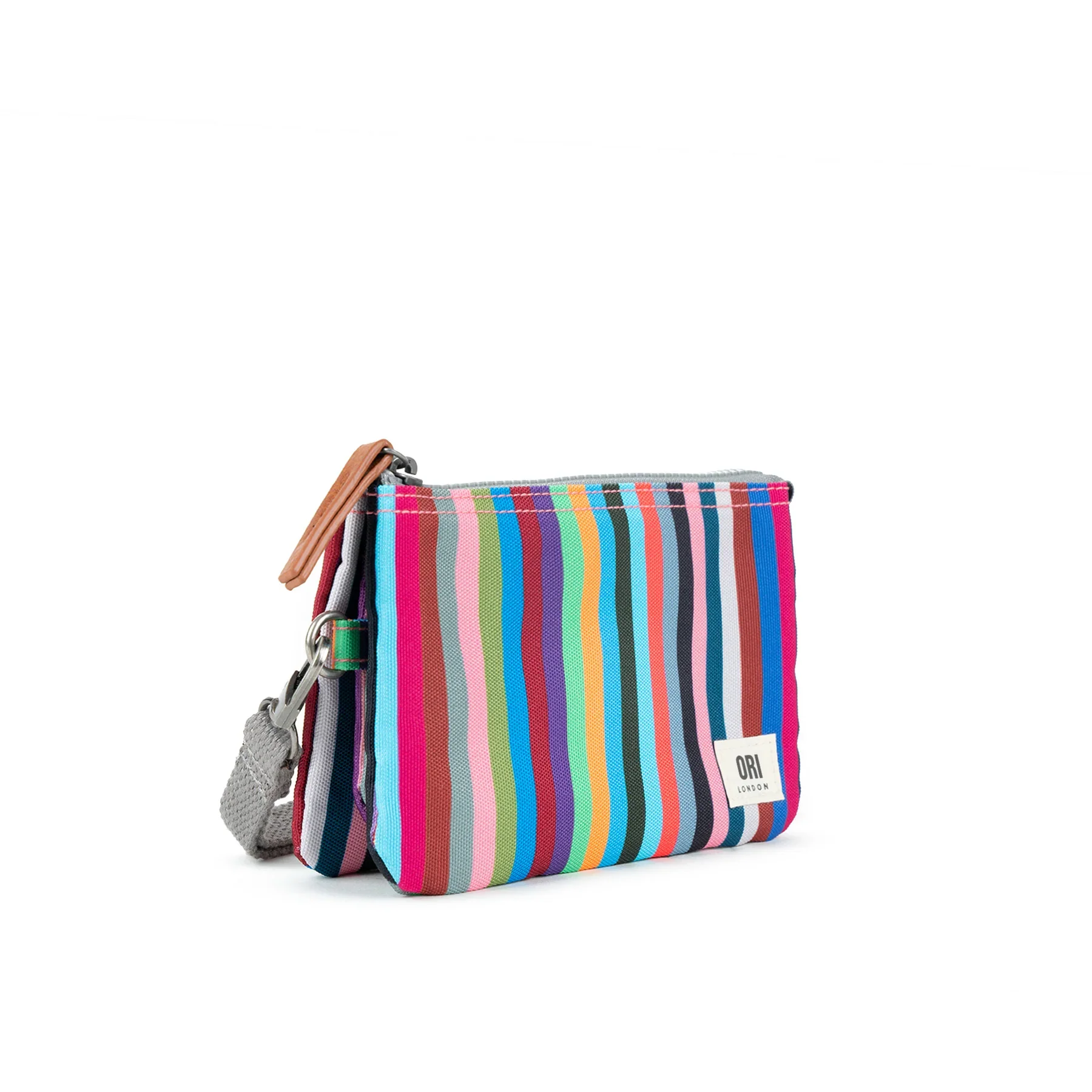 ORI Carnaby Sustainable Wallet Medium w/ Wrist Strap - Multi Stripe - Image 2