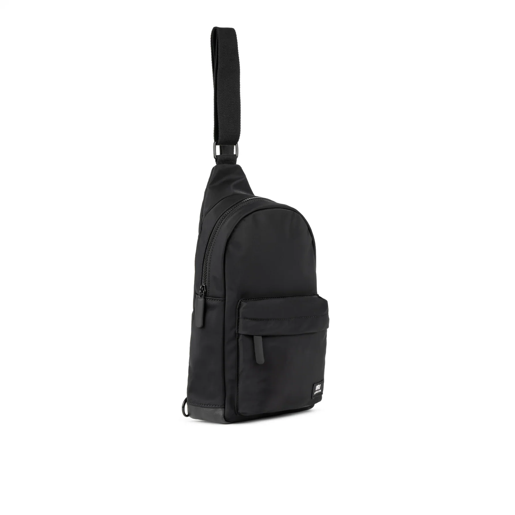 ORI Willesden B Sustainable Sling Bag - All Black (Nylon) - Large - Image 2
