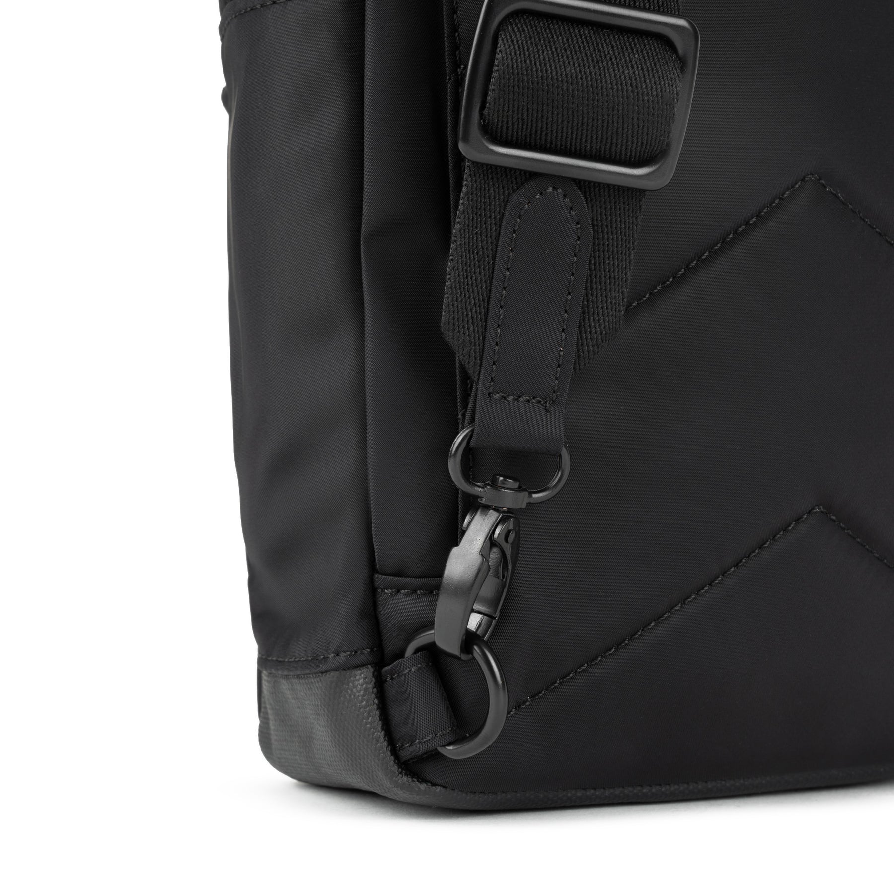 ORI Willesden B Sustainable Sling Bag - All Black (Nylon) - Large - Image 5